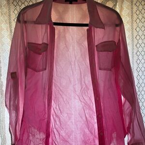 Vintage Express Light Pink Sheer Blouse